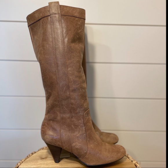 INC International Concepts Distressed Taupe Lester Boots - Picture 1 of 7